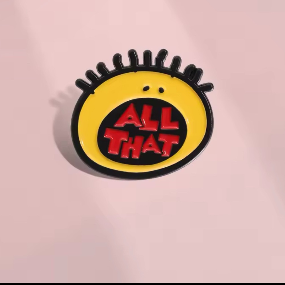 Yellow and Red 'All That' Pin
